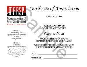 Certificate of Appreciation- Chapter 1112