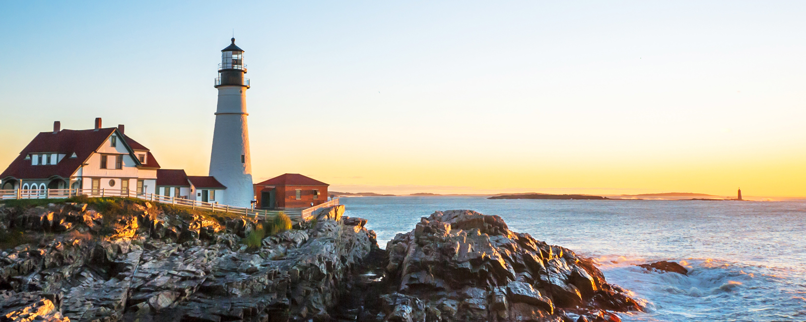 Lighthouse off coast of Maine