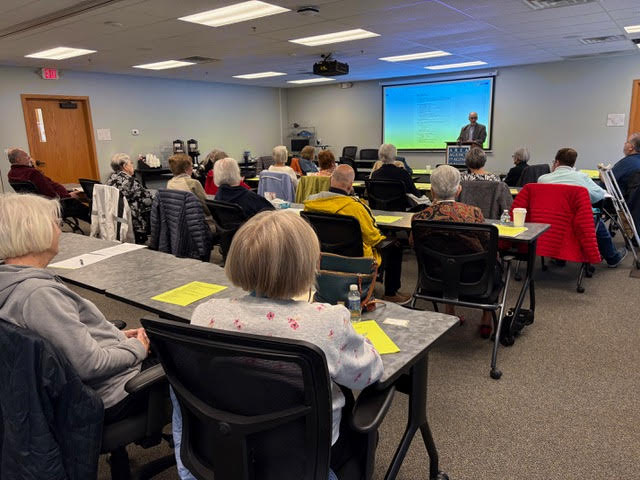 Timothy Raymer, our MARSP representative on the Michigan Public School Employees Retirement System (MPSERS), and a former school business official, spoke to the Kent County Chapter on April 20, 2026. Mr. Raymer covered his position as MARSP representative on the MPSERS board. He said he likes to communicate “both ways” between MARSP and MPSERS from the perspective of retirees, and make sure the funds are there for people when they’re supposed to be.